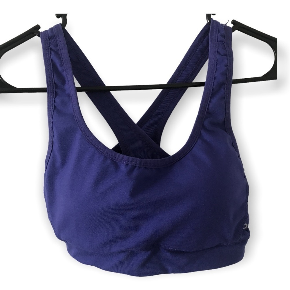 3/$15 Dick’s sporting goods blue athletic sports bra with cross back straps